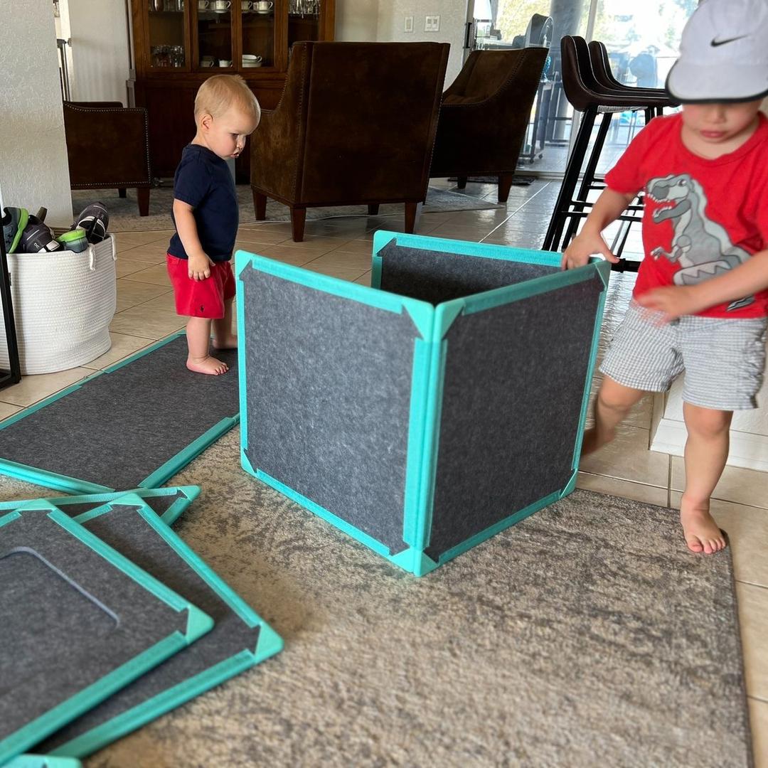 Riesiges 3D-Magnetbaustein-Spielhaus für Kinder