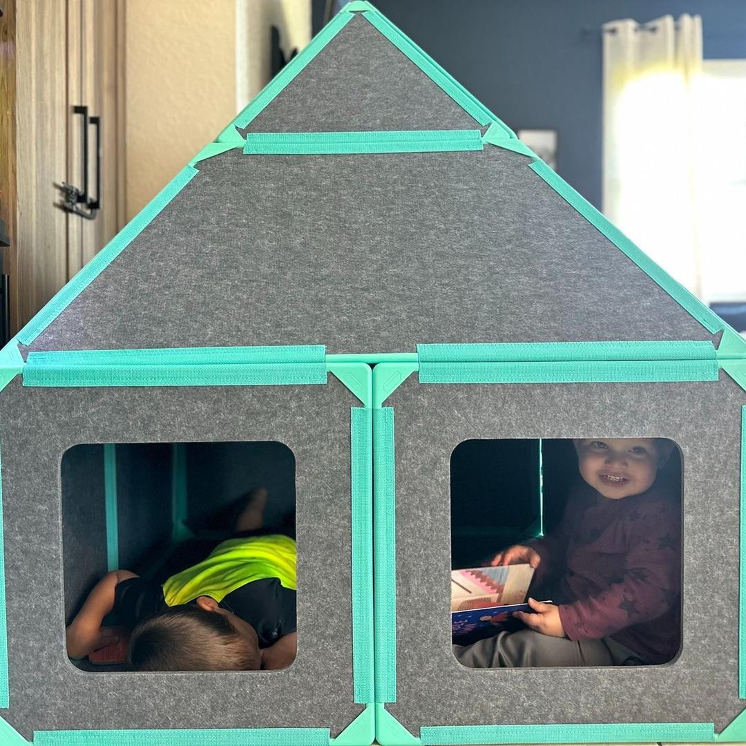 Riesiges 3D-Magnetbaustein-Spielhaus für Kinder